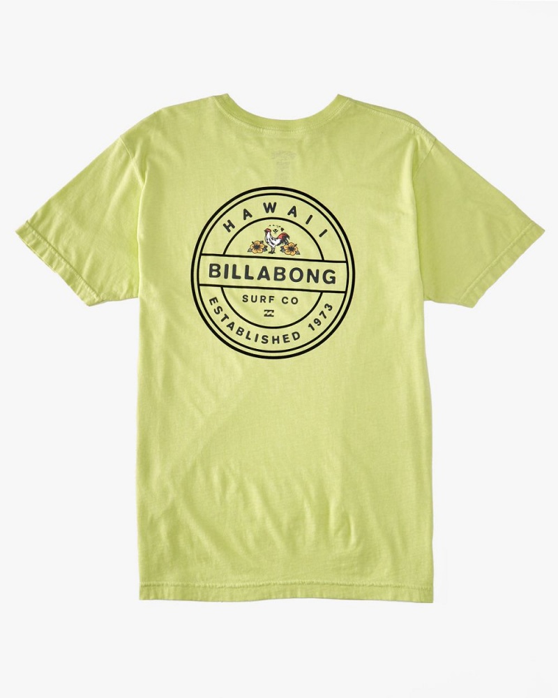 Light Green Men\'s Billabong Rotor Rooster T-Shirt | 217058DAO