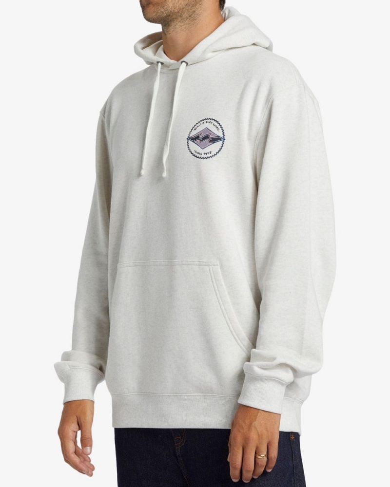 Light Grey Heather Men's Billabong Shorebird Pullover Sweatshirt | 678240RUN