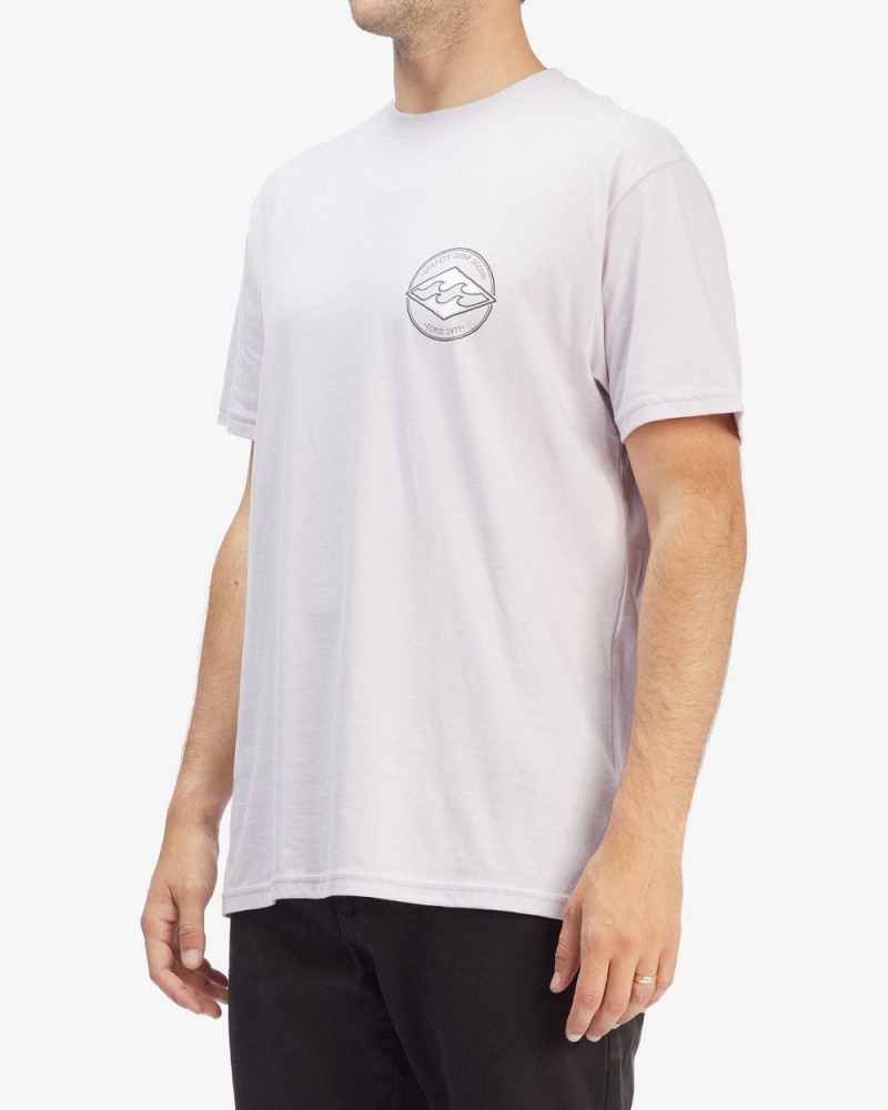 Light Lavender Men's Billabong Rotor Diamond Short Sleeve T-Shirt | 065342ZTY