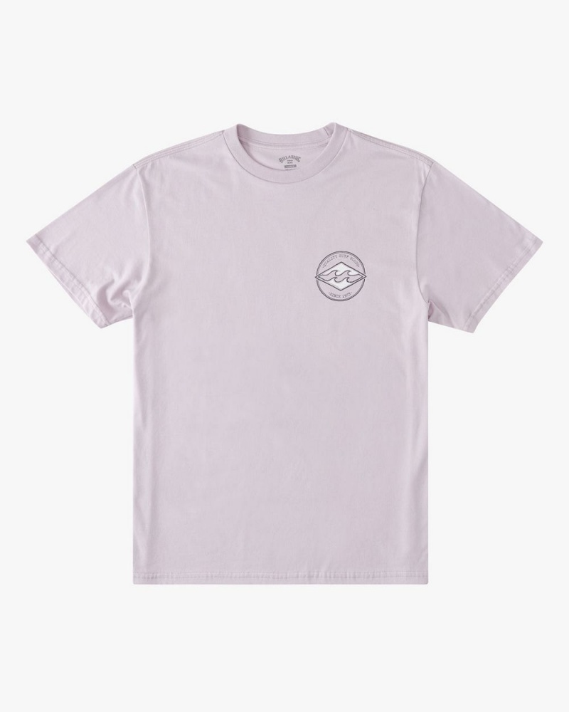 Light Lavender Men's Billabong Rotor Diamond Short Sleeve T-Shirt | 065342ZTY