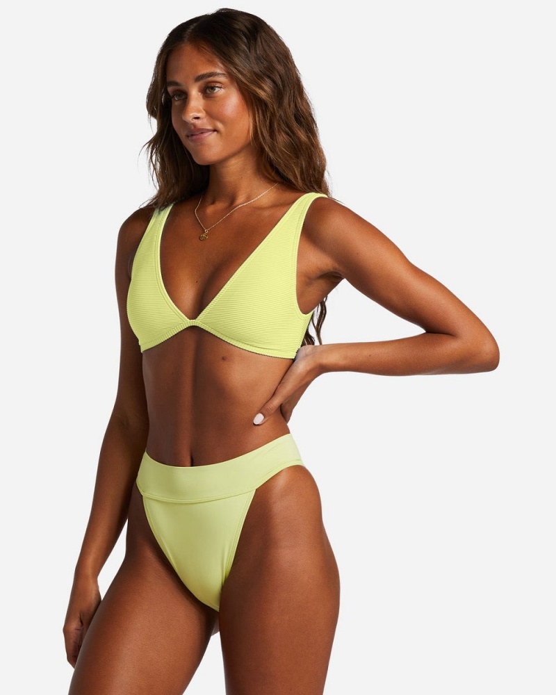 Light Lime Women's Billabong Sol Searcher Aruba Bikini Bottoms | 756439VWS