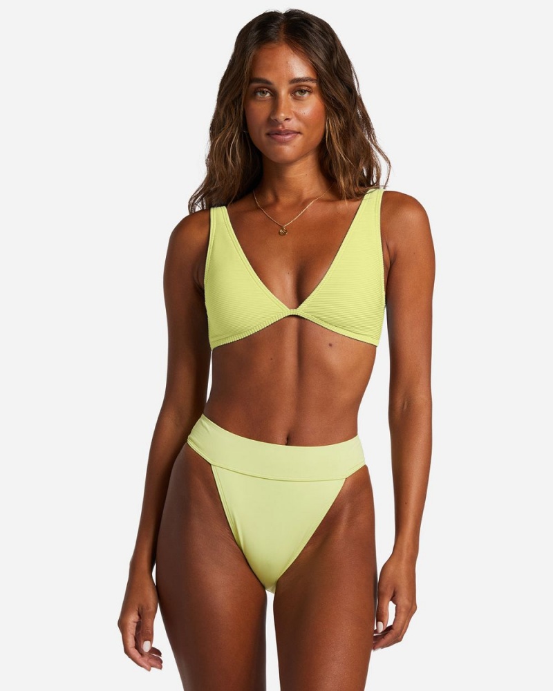 Light Lime Women's Billabong Sol Searcher Aruba Bikini Bottoms | 756439VWS