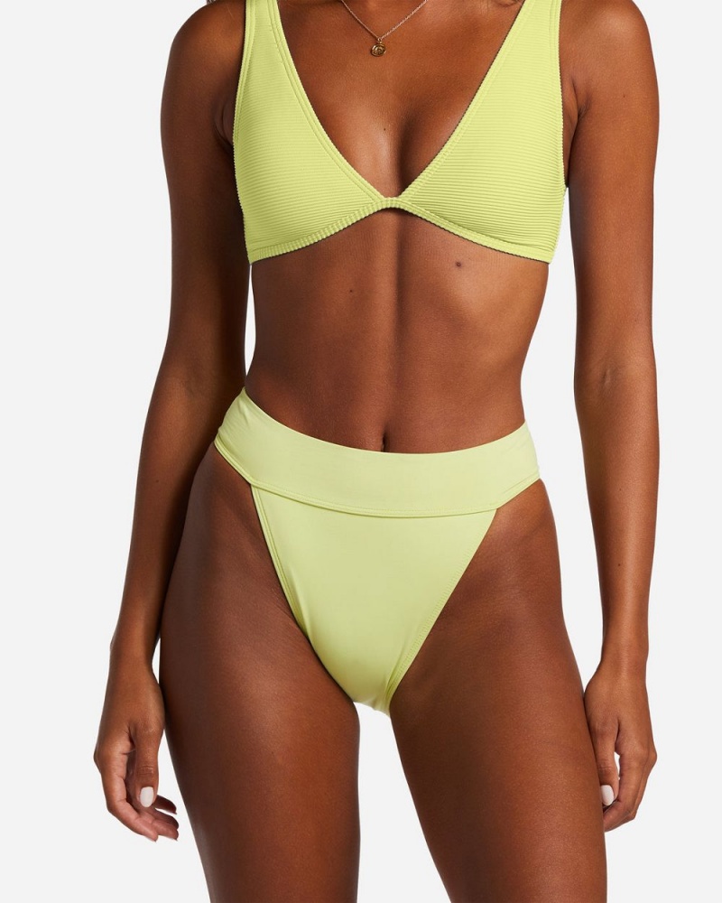 Light Lime Women's Billabong Sol Searcher Aruba Bikini Bottoms | 756439VWS