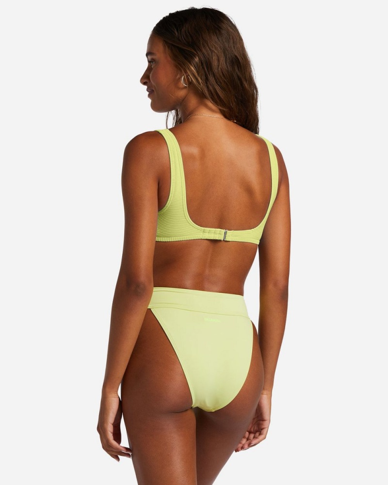 Light Lime Women\'s Billabong Sol Searcher Aruba Bikini Bottoms | 756439VWS