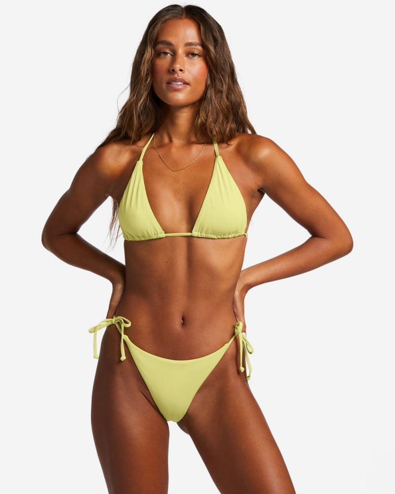 Light Lime Women's Billabong Sol Searcher Tie-Side Tanga Bikini Bottoms | 246705NJZ