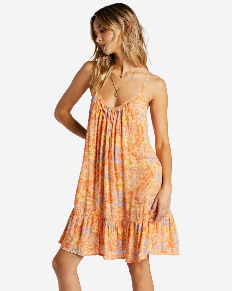 Light Orange Women's Billabong Beach Vibes Swim Cover Up Dress | 834519OYS