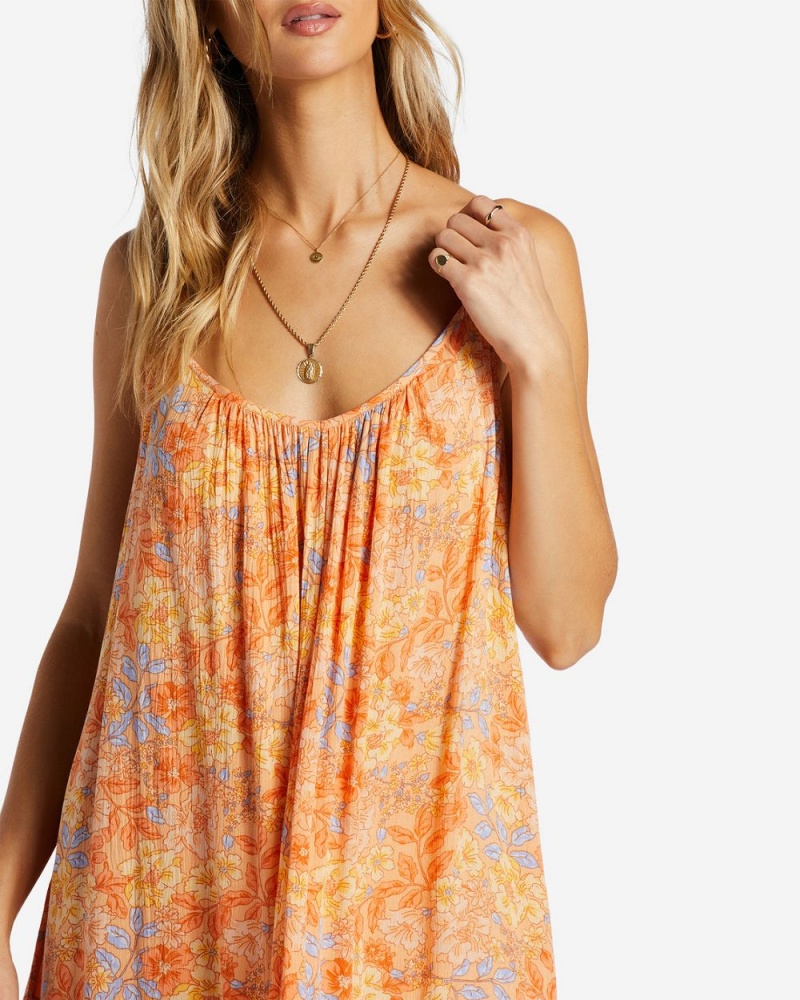 Light Orange Women's Billabong Beach Vibes Swim Cover Up Dress | 834519OYS