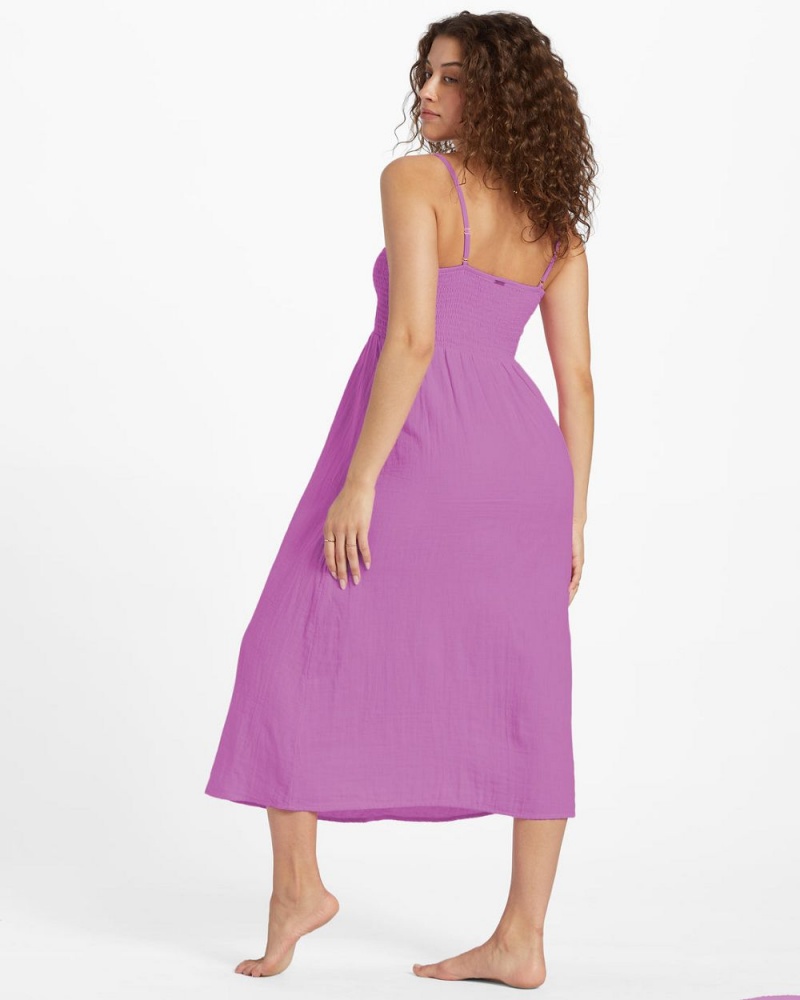 Lush Lilac Women's Billabong Off The Coast Dress | 807261OMQ