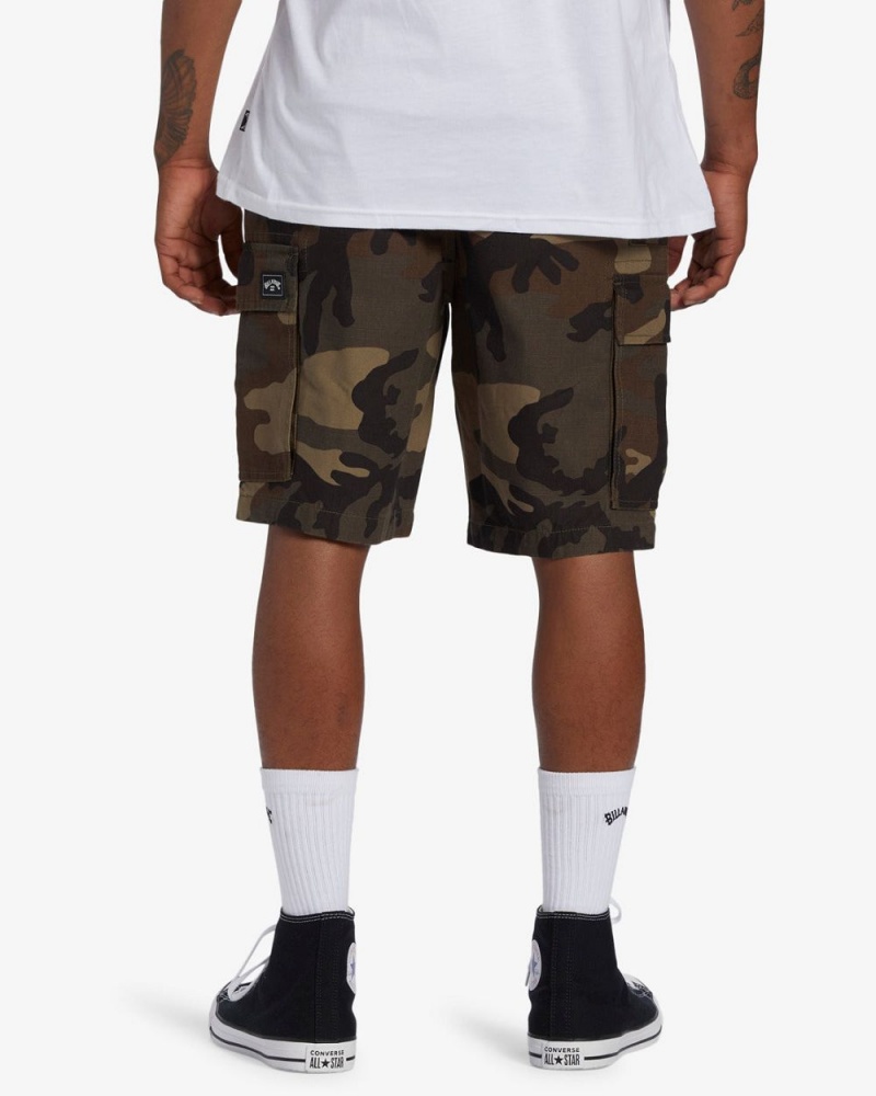 Military Camo Men's Billabong Combat Cargo Shorts | 826975UIZ