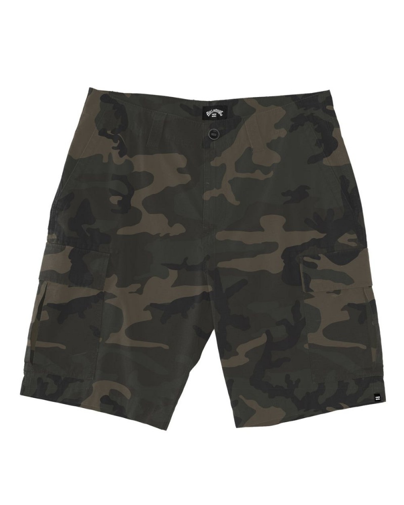 Military Camo Men's Billabong Combat Cargo Shorts | 826975UIZ