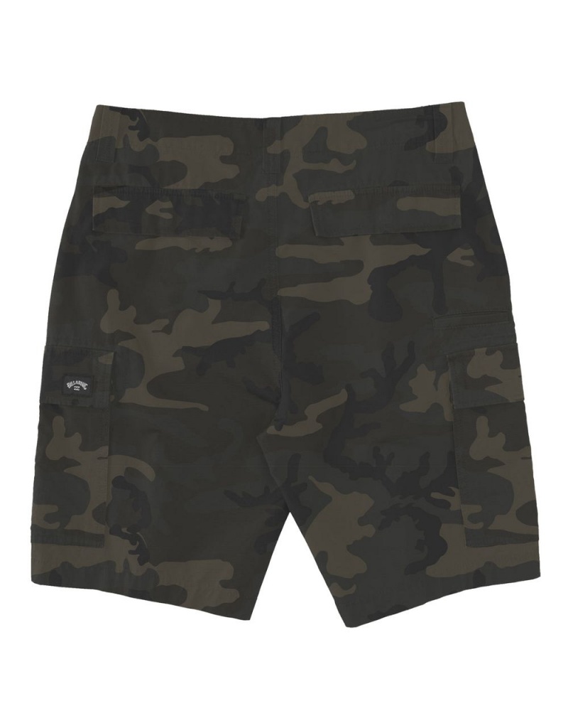 Military Camo Men's Billabong Combat Cargo Shorts | 826975UIZ