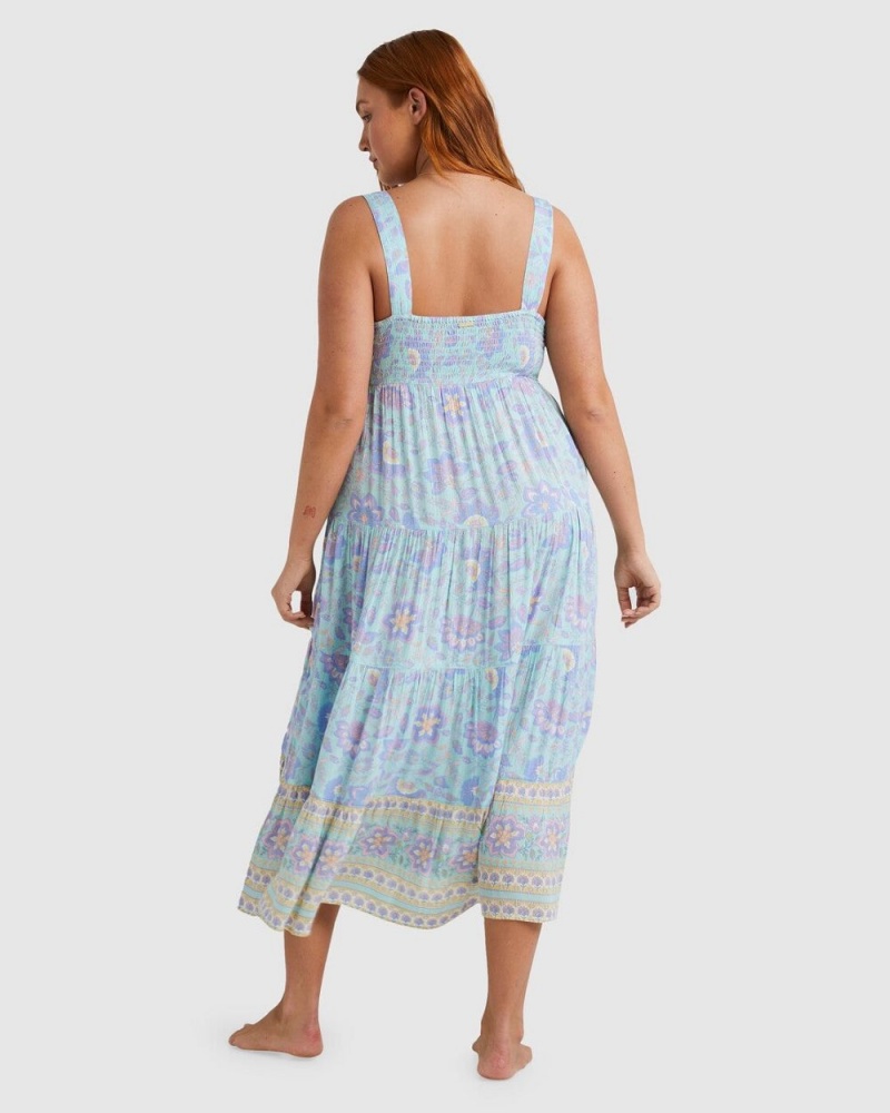 Mint Women's Billabong Hideaway Shine On Midi Dress | 617584YUF