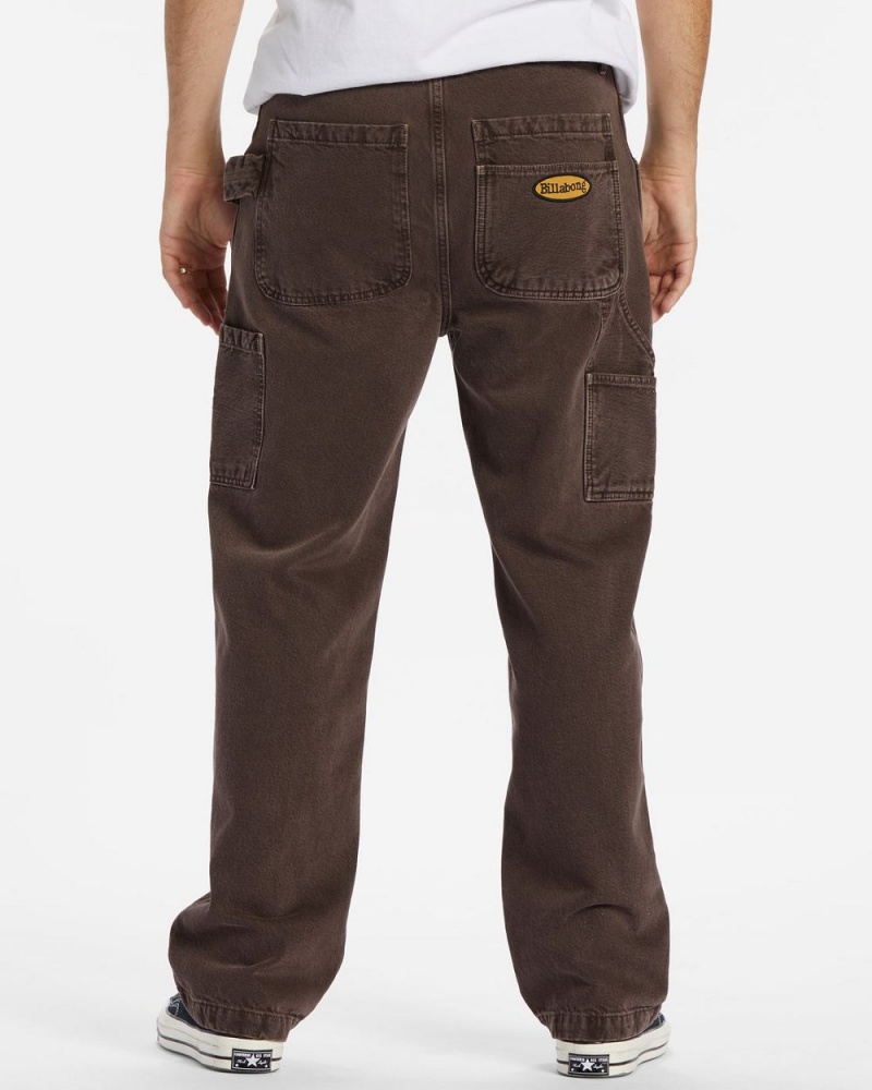 Mocha Men's Billabong Bad Dog Workwear Pants | 804972XJT