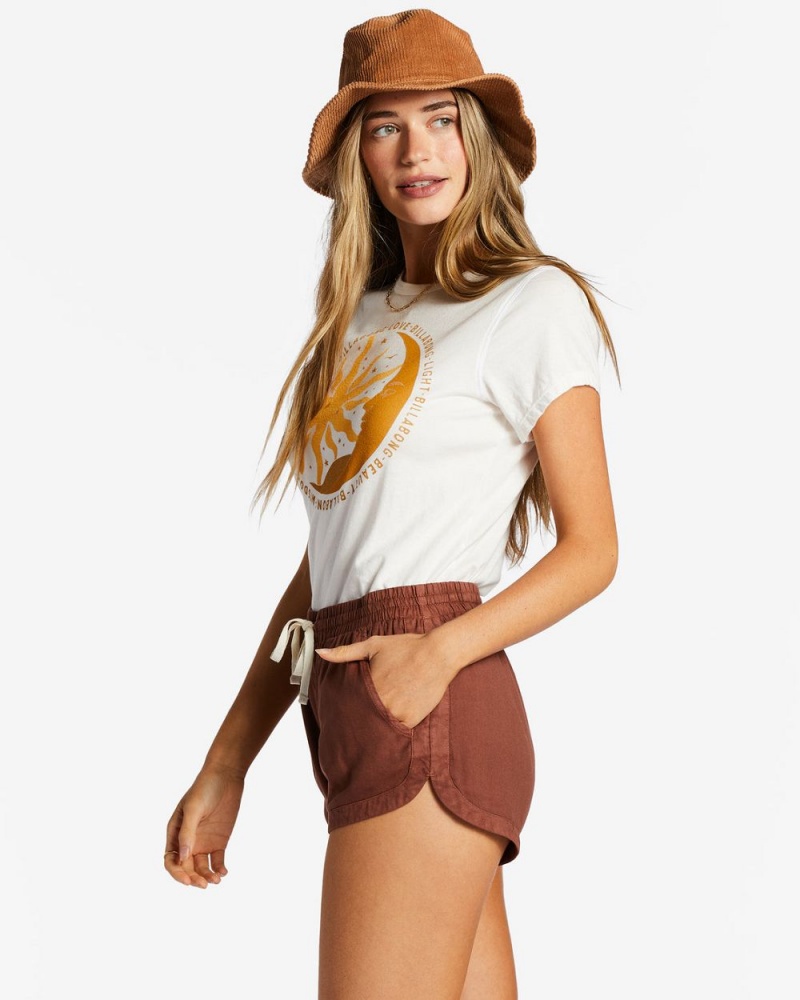 Mocha Women's Billabong Road Trippin Elastic Waist Shorts | 085293GEM