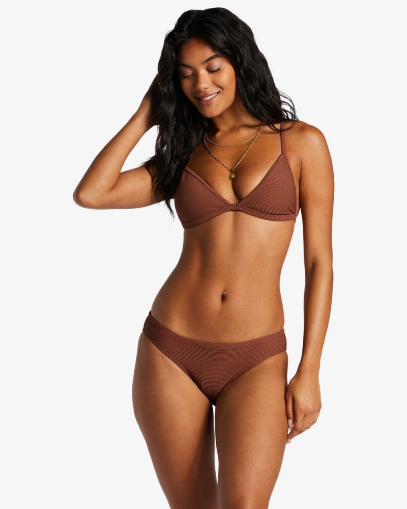 Mocha Women's Billabong Tanlines Lowrider Bikini Bottoms | 134790CXI