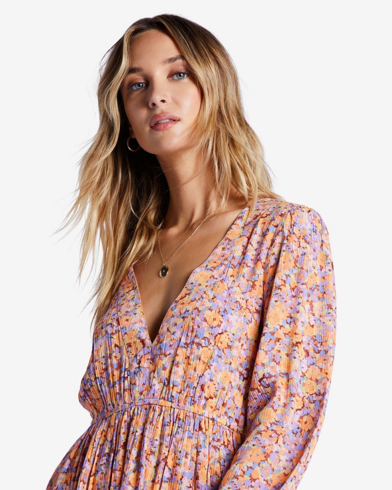 Multi 1 Women's Billabong Sweetest Dream Mini Dress | 012379GFW