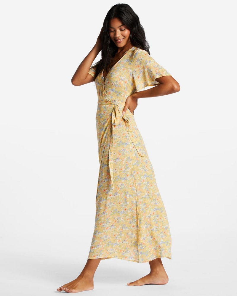 Multi Women's Billabong Day By Day Midi Wrap Dress | 529374VSP