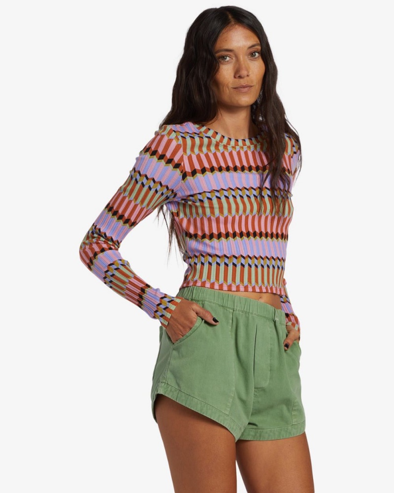 Multi Women's Billabong Dont Sweat It Top | 830679CXH