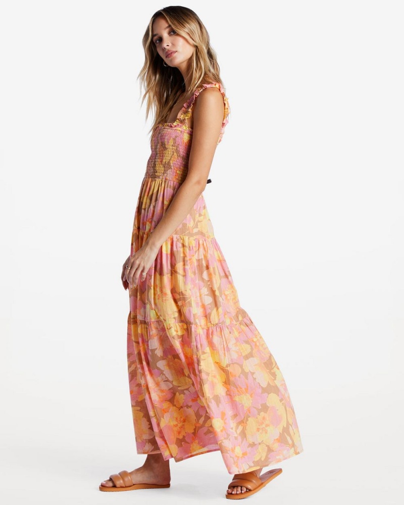 Multi Women's Billabong Feelin Fine Maxi Dress | 078349VKP