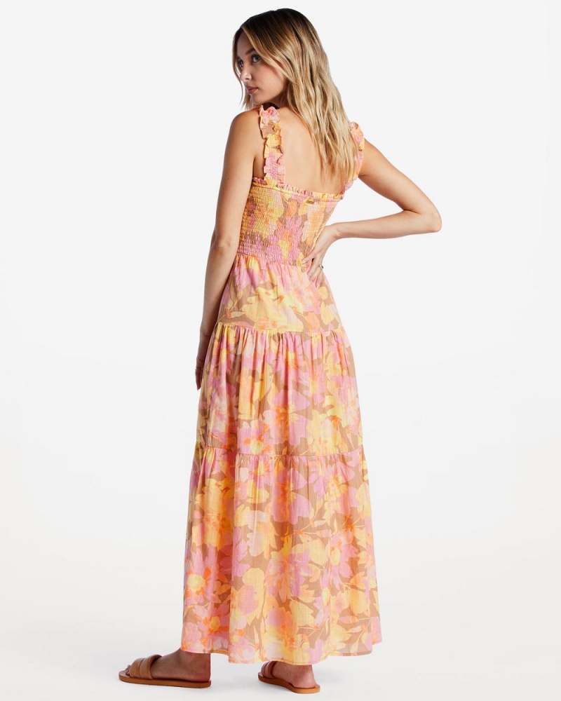 Multi Women's Billabong Feelin Fine Maxi Dress | 078349VKP