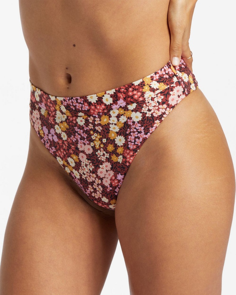 Multi Women's Billabong Field Of Dreams High Maya Bikini Bottoms | 395126TSA