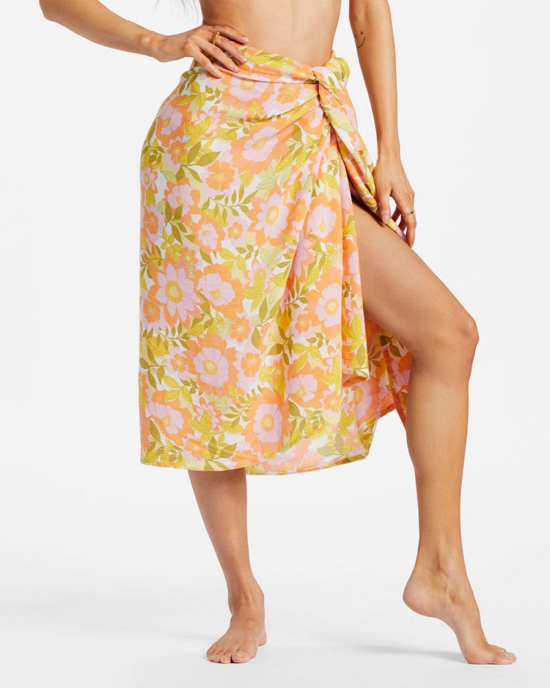 Multi Women's Billabong So Right Sarong Wrap Skirts | 126987WIZ