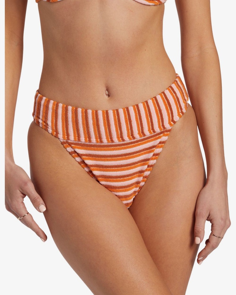 Multi Women's Billabong Tides Terry Aruba Bikini Bottoms | 359240OHL