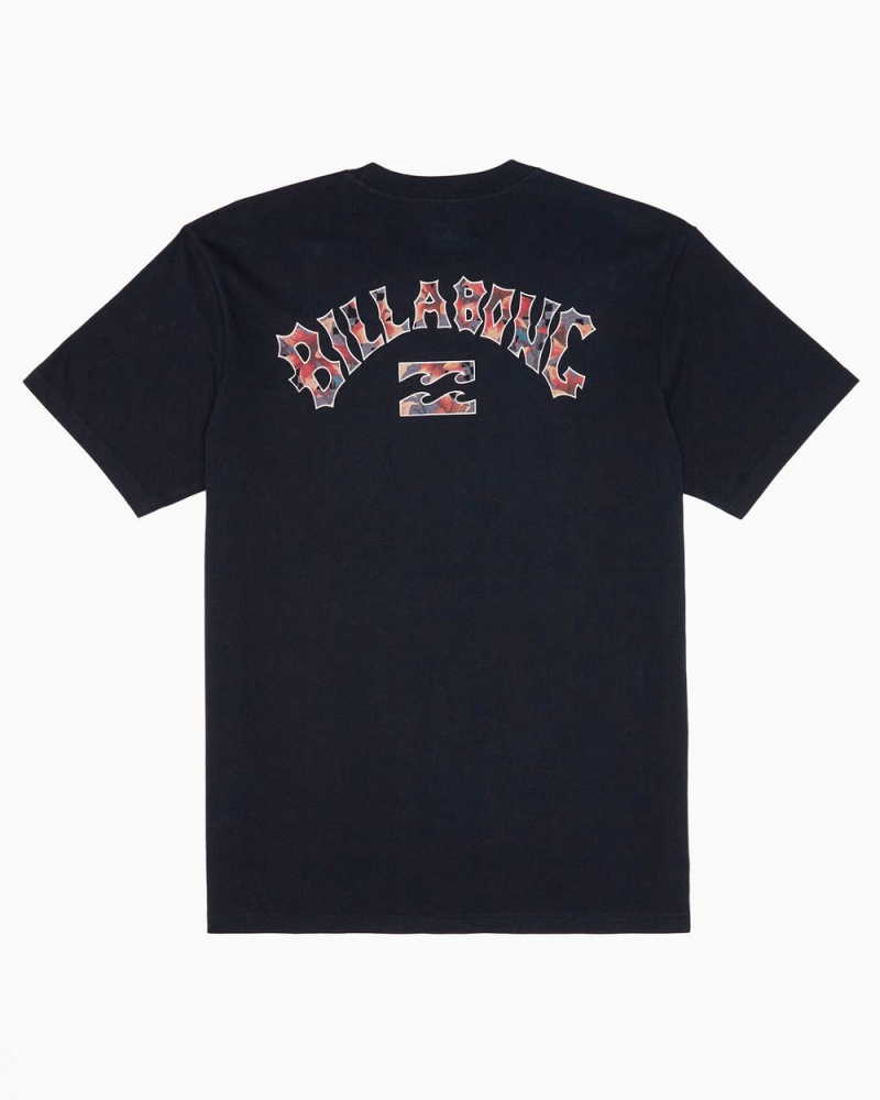 Navy Men's Billabong Arch Fill Short Sleeve T-Shirt | 810967PIB