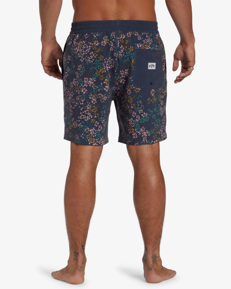 Navy Men's Billabong Good Times Layback Volleys Shorts | 803695HRJ