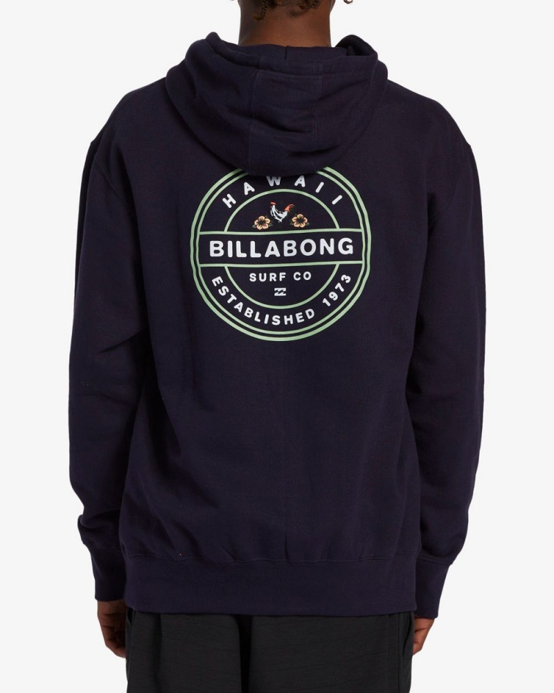 Navy Men's Billabong Hawaii Rotor Pullover Sweatshirt | 074589MRK