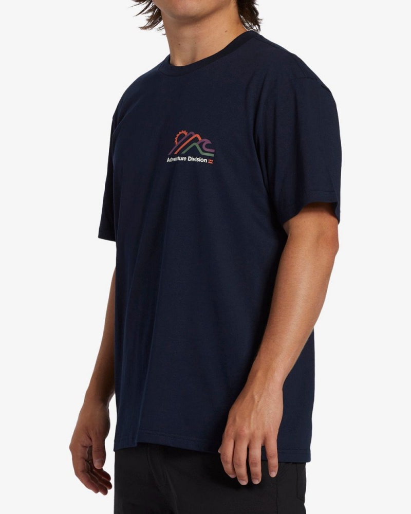 Navy Men's Billabong Range Short Sleeve T-Shirt | 372890LXV