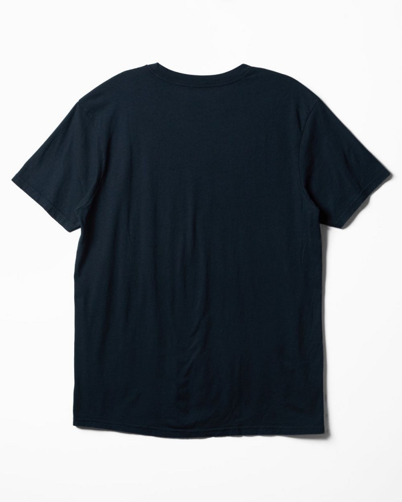 Navy Men's Billabong Walled Ii Short Sleeve T-Shirt | 285147VYQ