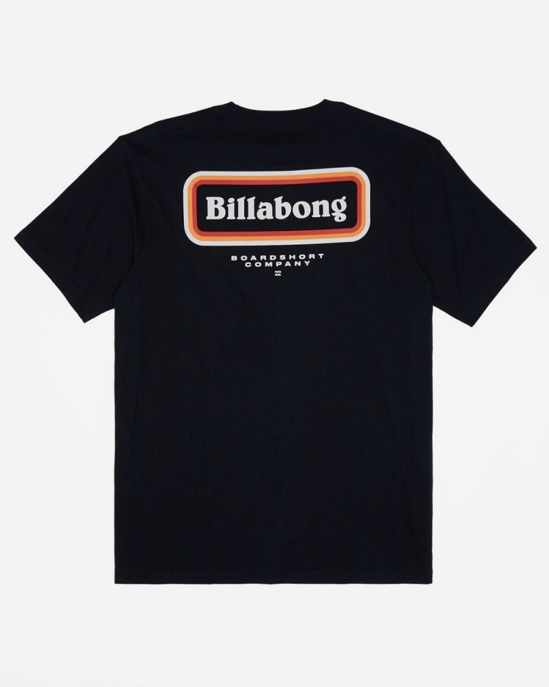 Navy Men's Billabong Walled Short Sleeve T-Shirt | 927864SNW