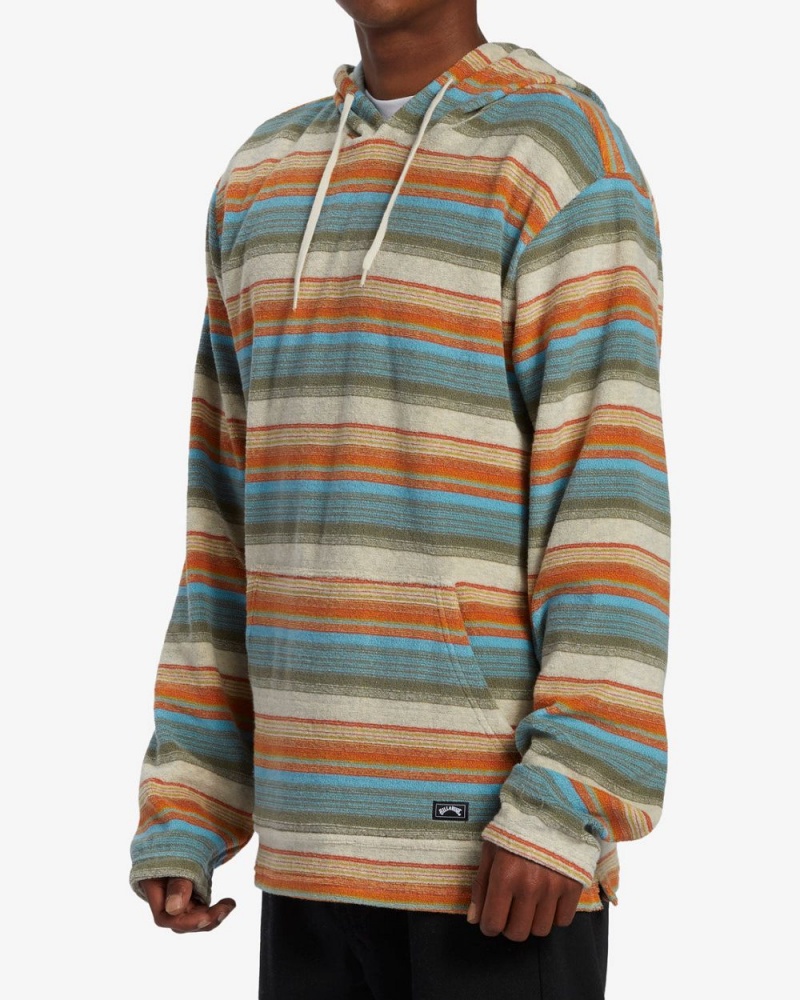 Oatmeal Heather Men's Billabong Flecker Diego Pullover Sweatshirt | 781036EQR