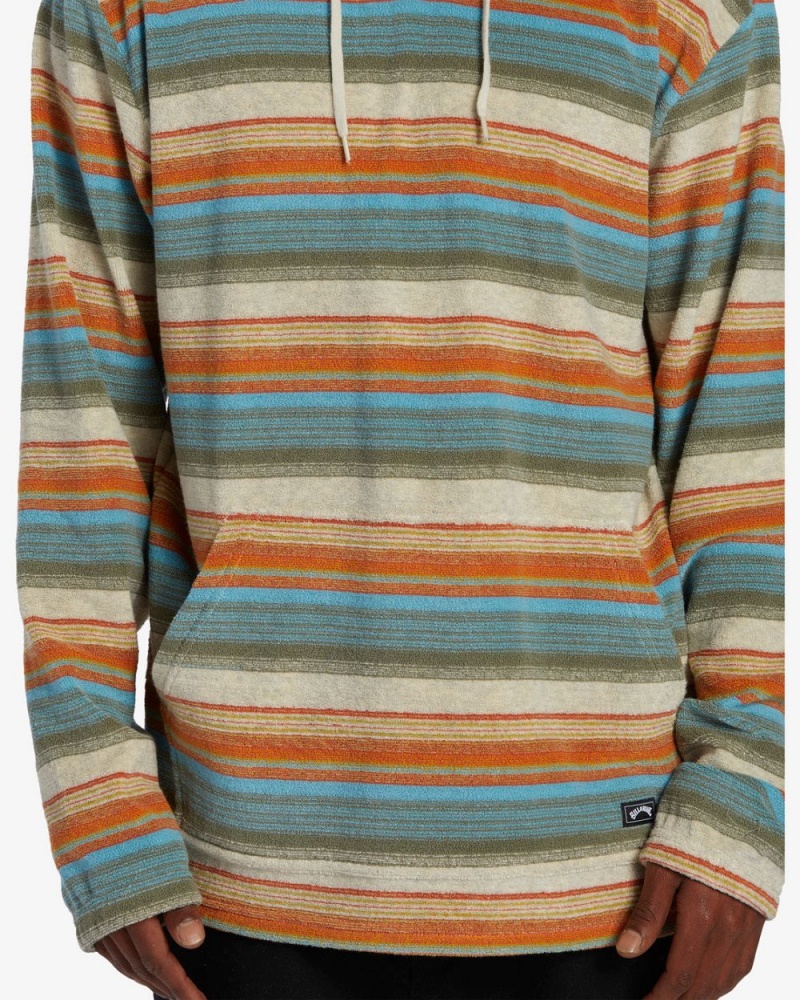 Oatmeal Heather Men's Billabong Flecker Diego Pullover Sweatshirt | 781036EQR