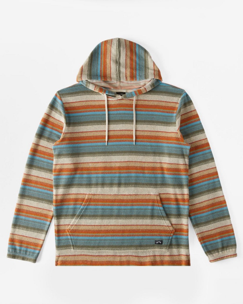 Oatmeal Heather Men's Billabong Flecker Diego Pullover Sweatshirt | 781036EQR