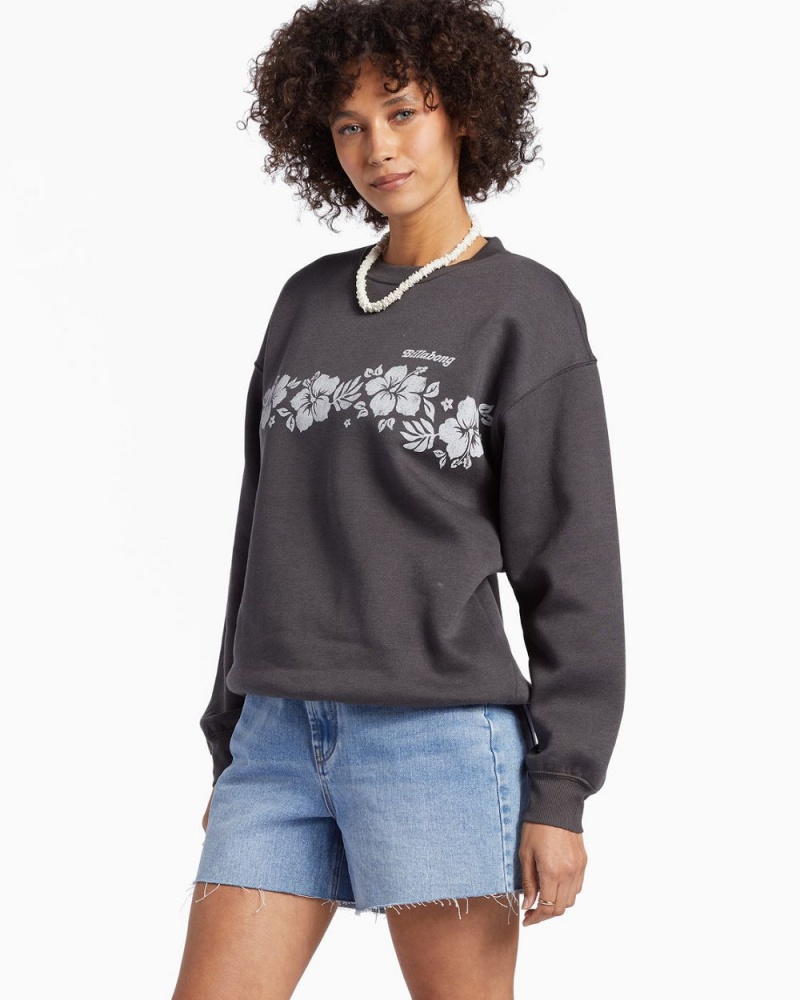 Off Black Women's Billabong Forget Me Not Sweatshirt | 120496NEL