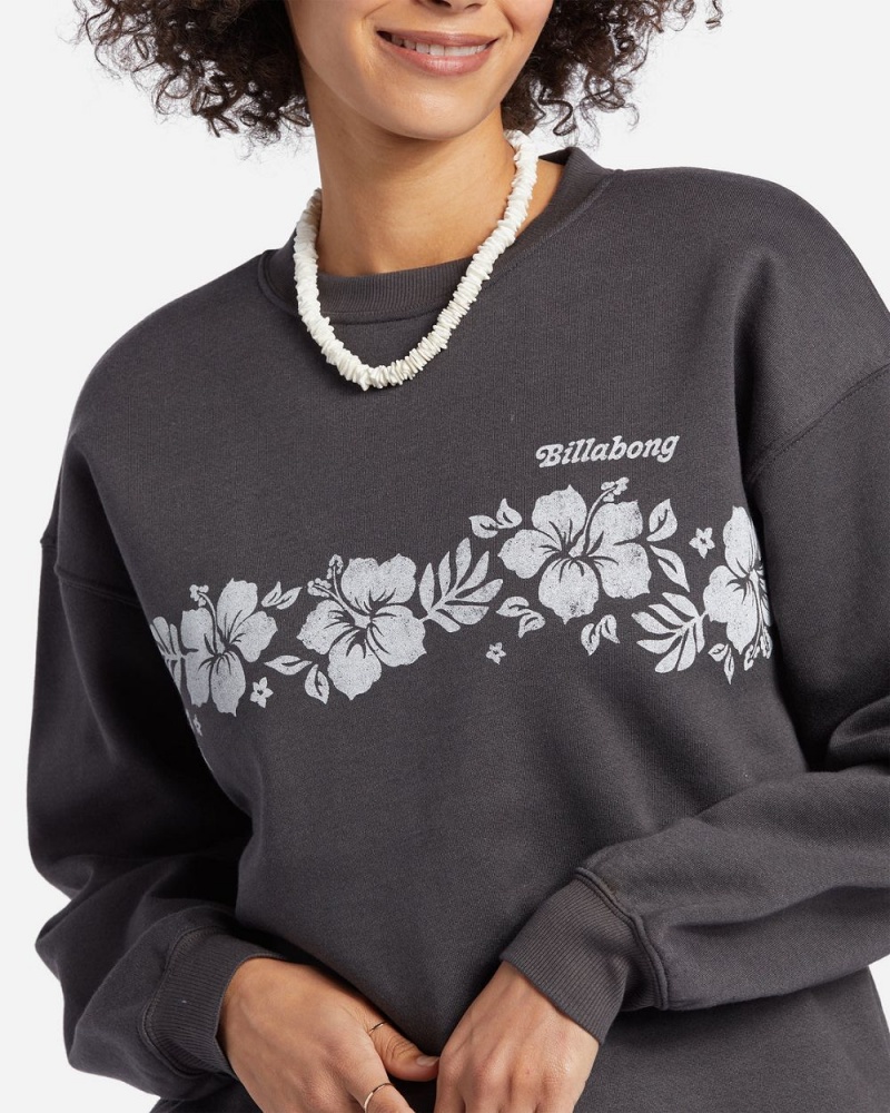 Off Black Women's Billabong Forget Me Not Sweatshirt | 120496NEL