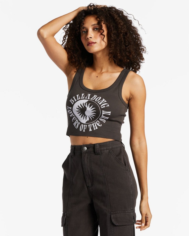 Off Black Women's Billabong Sun Lover Tank Top | 694703OVP