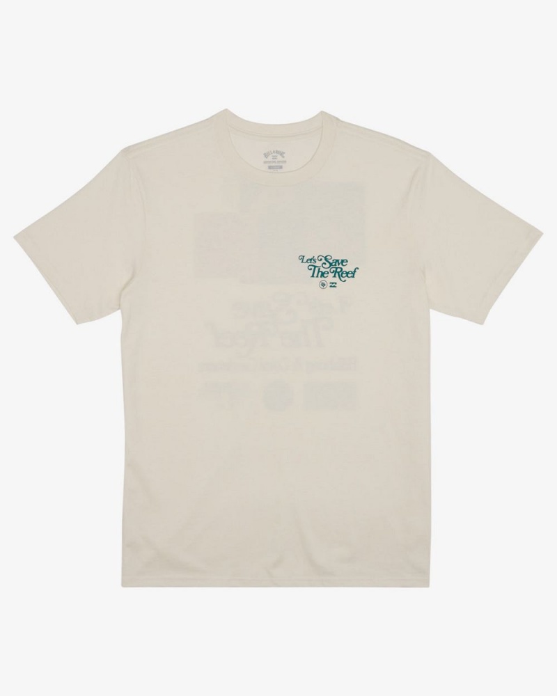 Off White Men's Billabong Cg Lets Save The Reef Short Sleeve T-Shirt | 031592MCR