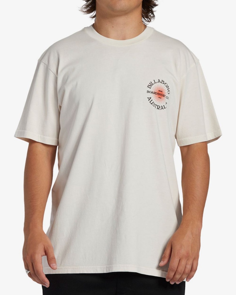 Off White Men's Billabong Connection Short Sleeve Wave Washed T-Shirt | 186327MZO