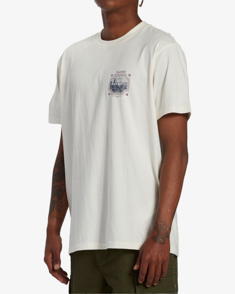 Off White Men's Billabong Crossed Up Short Sleeve T-Shirt | 196054QPT