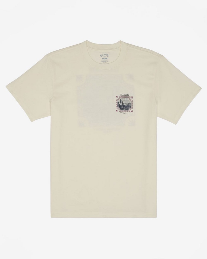 Off White Men's Billabong Crossed Up Short Sleeve T-Shirt | 196054QPT