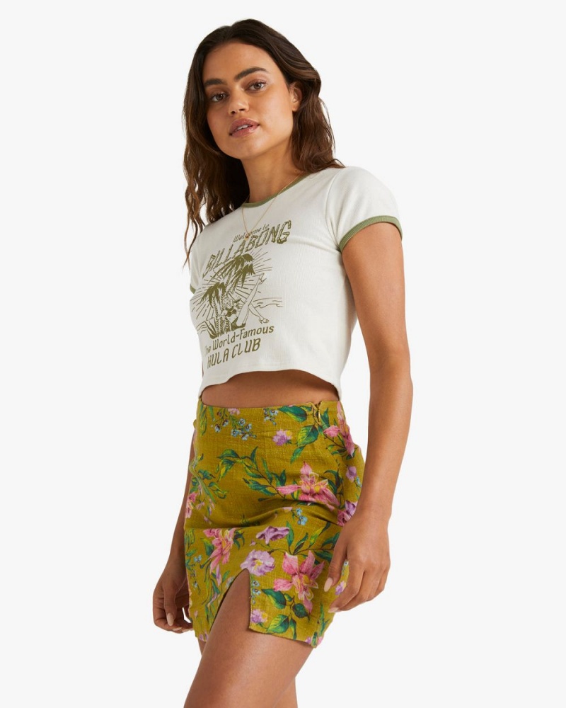 Olive Women's Billabong Laylow Haven Skirts | 532608TMU