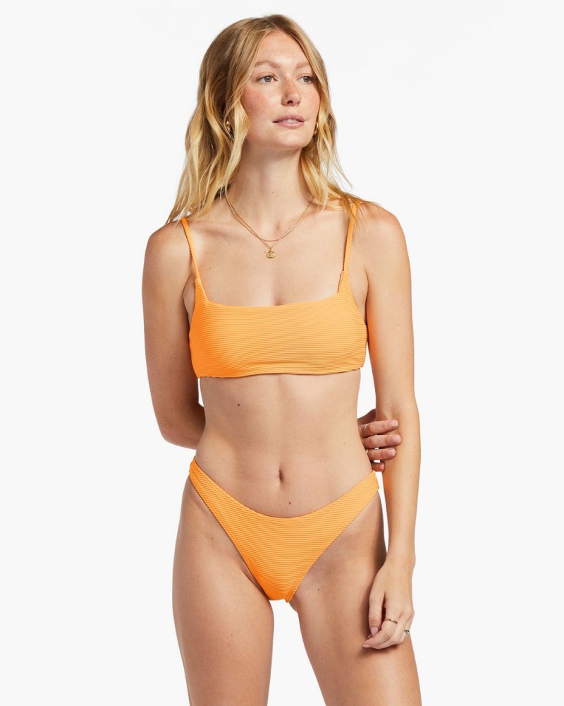 Orange Peel Women's Billabong Tanlines Hike Bikini Bottoms | 590786ISQ