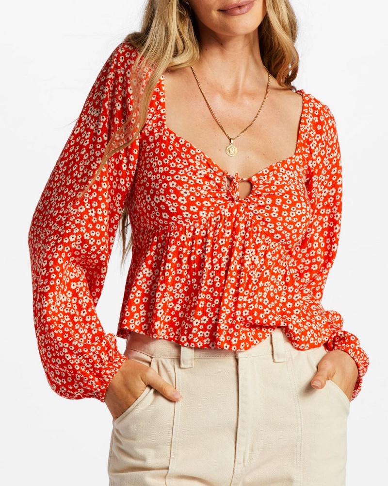 Orange Women's Billabong Your Fav Crop Top | 749368AIY