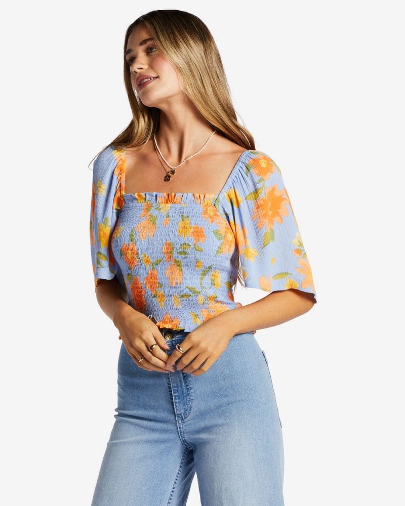 Outta The Blue Women's Billabong Golden Daze Crop Top | 059217EIG