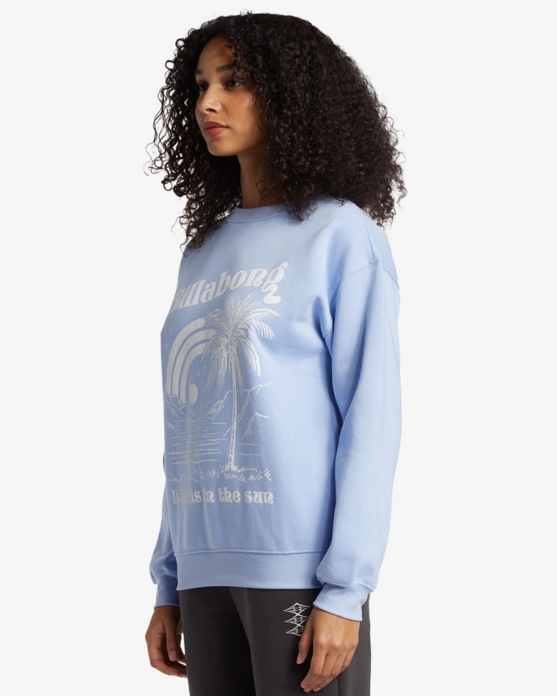 Outta The Blue Women's Billabong Sunny Islands Sweatshirt | 283016ZFS