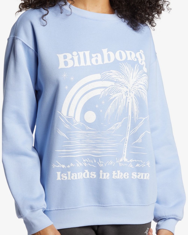 Outta The Blue Women's Billabong Sunny Islands Sweatshirt | 283016ZFS