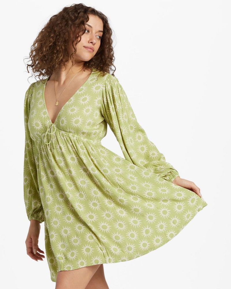 Palm Green Women's Billabong Be Free Dress | 289513HGQ